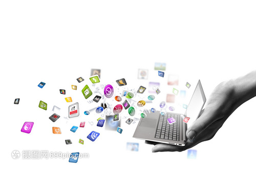 計算機技術(shù)用筆記本電腦媒體圖標手