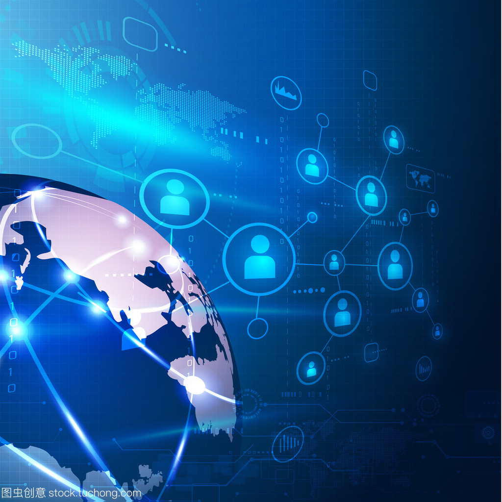 未來(lái)世界網(wǎng)絡(luò)通信和技術(shù)概念莫