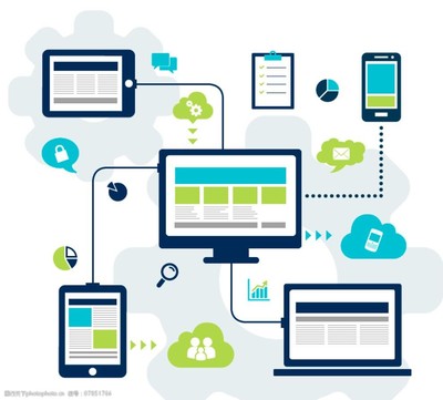 創意社交網絡插畫圖片